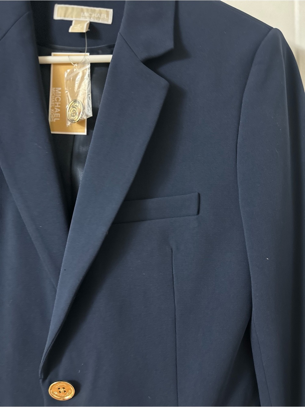 Michael Kors Women’s Deep Navy Two-Button Tailored Blazer - Picture 7 of 10